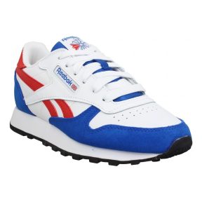 Sneakers Reebok Sport Classic Leather 2 Velours Simili Cuir Enfant Bleu Blanc